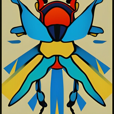 제목이 "Abstract Beetle"인 디지털 아트 Isra로, 원작, 디지털