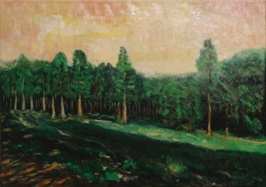 Painting titled "Hot August" by Alexey Beregovoy, Original Artwork, Oil