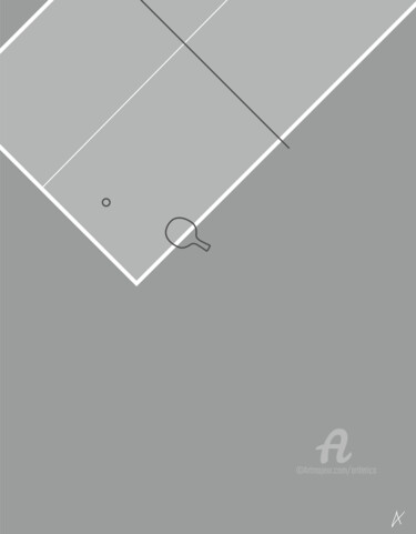 Arts numériques intitulée "Table Tennis #1" par Artletico, Œuvre d'art originale, Travail numérique 2D