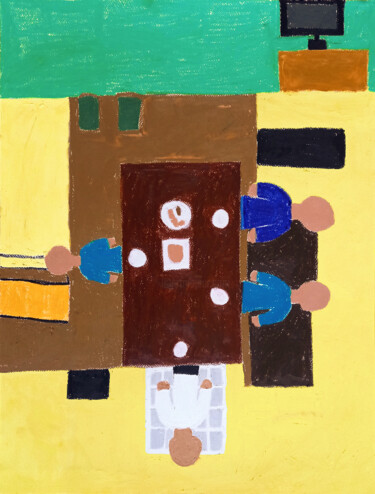 "Noël à Languidic" başlıklı Resim Guillaume Chocu (YAUME-C) tarafından, Orijinal sanat, Pastel Ahşap panel üzerine monte edi…
