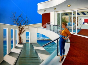 Painting titled "Outono" by Fatima Marques, Original Artwork, Oil