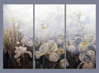 绘画 标题为“Eternal Iris” 由Nancy Fruchtman (Taya), 原创艺术品, 彩瓦 安装在artwork_cat.上