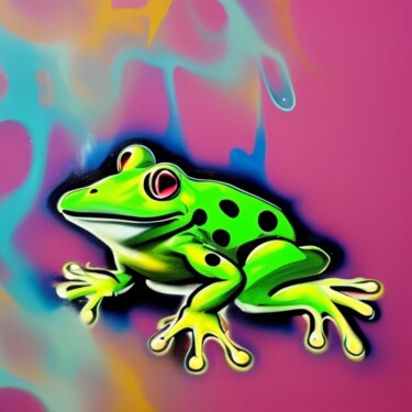 数字艺术 标题为“Green Frog” 由Isra, 原创艺术品, 数码摄影