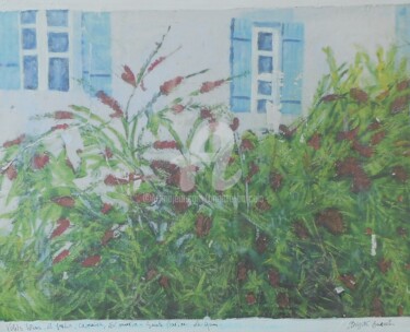 Peinture intitulée "Sur le quai, bord d…" par Brigitte Barcelo, Œuvre d'art originale, Acrylique