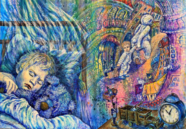 绘画 标题为“Рlush dreams” 由Irina & Alexey Polyakov, 原创艺术品, 丙烯