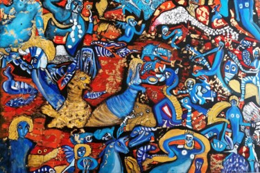 Peinture intitulée "23.13 fusion2" par Laydev, Œuvre d'art originale, Acrylique