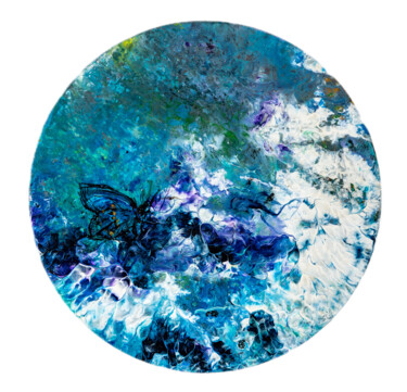 Peinture intitulée "Traver l’océan No.1…" par Wenyu Zhu, Œuvre d'art originale, Acrylique