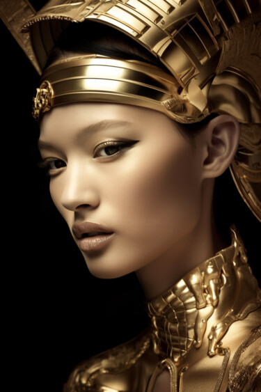 数字艺术 标题为“Golden Warrior” 由Anja Rudko, 原创艺术品, AI生成的图像