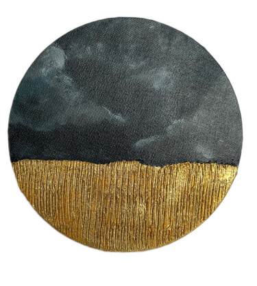 Silence before the storm Schilderij getiteld "Silence before the…" door Olga Balaeva, Origineel Kunstwerk, Acryl Gemonteerd op Frame voor houten bran…