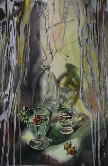 Painting titled "Premonition of Autu…" by Sviatlana Danskaya, Original Artwork, Acrylic