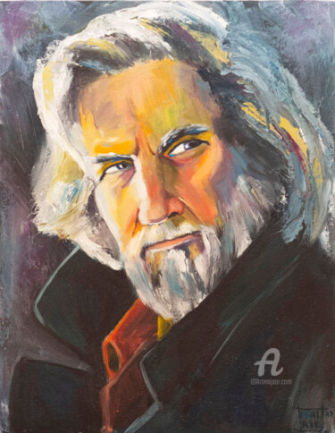Painting titled "The old sailor 2019" by Nastya Prairie, Original Artwork, Oil