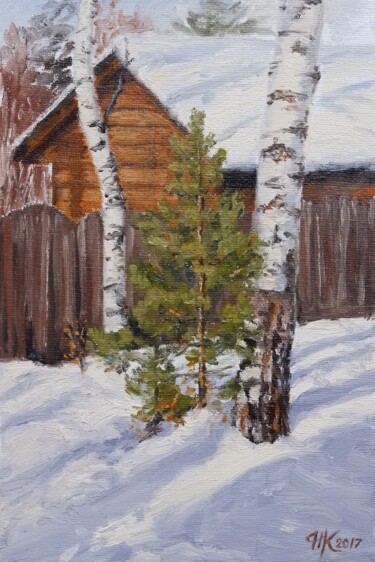 Pine in the Country Peinture intitulée "Pine in the Country" par Natalia Korbukh, Œuvre d'art originale, Huile