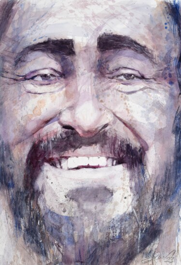 Ζωγραφική με τίτλο "Luciano" από Goran Žigolić (watercolors), Αυθεντικά έργα τέχνης, Ακουαρέλα