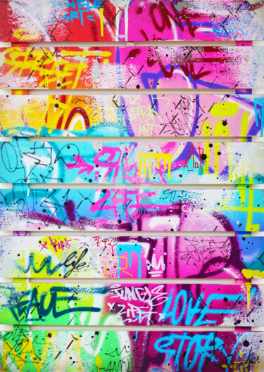 Peinture intitulée "JUNGLE ART" par Vincent Bardou, Œuvre d'art originale, Acrylique Monté sur Panneau de bois
