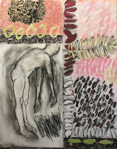 Peinture intitulée ""L'homme au jardin"!" par Johanne Proulx, Œuvre d'art originale, Acrylique