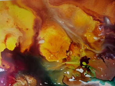 Peinture intitulée "Envol" par Bernard Courtalon (courtaloni), Œuvre d'art originale, Encre Monté sur Châssis en bois