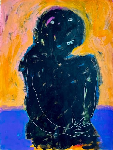 绘画 标题为“In the blue” 由Ellie Ali, 原创艺术品, 丙烯