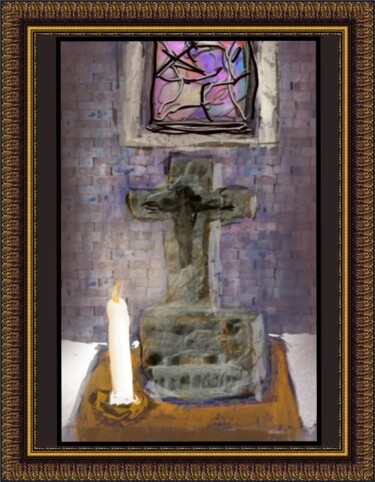 Digital Arts titled "Religieusement..." by Jacky Patin, Original Artwork, Digital Painting