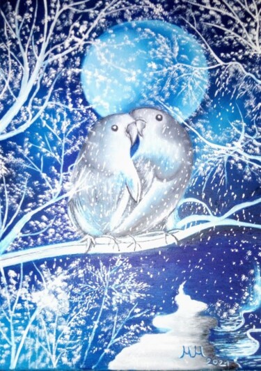 绘画 标题为“Winter lovely” 由Marija Mitrovic, 原创艺术品, 油