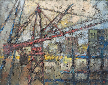 The Pulse of Progress Peinture intitulée "The Pulse of Progre…" par Narek, Œuvre d'art originale, Huile Monté sur Châssis en bois