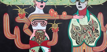 Painting titled "The fruit of the sp…" by Diana Rosa, Original Artwork, Acrylic Mounted on Wood Stretcher frame