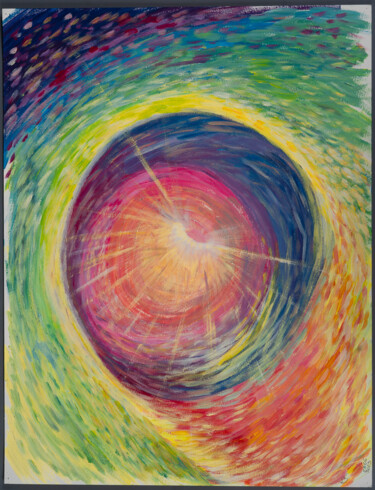 绘画 标题为“Solstice été 2023” 由Alice Vanderplaetsen, 原创艺术品, 丙烯 安装在木质担架架上
