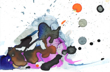 Pop! (¡Pop!) Peinture intitulée "Pop! (¡Pop!)" par Gustavo Adolfo Díaz Sánchez (El Gus), Œuvre d'art originale, Aquarelle