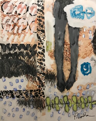 Peinture intitulée ""Les jambes de Juli…" par Johanne Proulx, Œuvre d'art originale, Acrylique