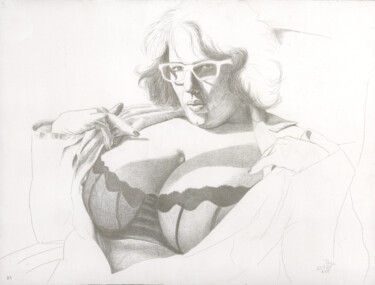 Nr.8 (16:05)" 图画 标题为“Nr.8 (16:05)"” 由Walter Roos, 原创艺术品, Silverpoint