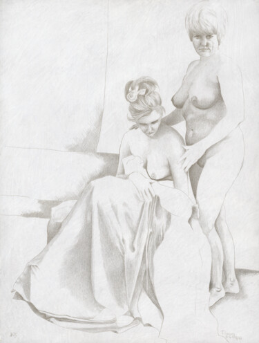 "Nr.25(17:40)" 图画 标题为“"Nr.25(17:40)"” 由Walter Roos, 原创艺术品, Silverpoint