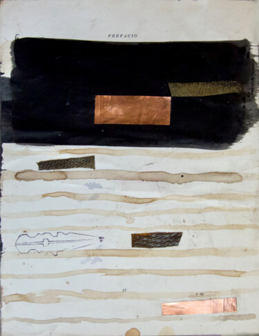 17 (Komposition mit Collage) 绘画 标题为“17 (Komposition mit…” 由Alois Oberndorfer, 原创艺术品, 墨