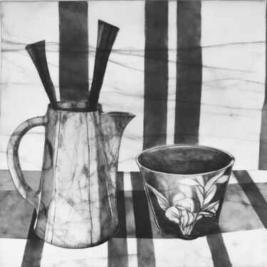 Ζωγραφική με τίτλο "Shaded Elegance" από Elena Aleksandrova, Αυθεντικά έργα τέχνης, Ψηφιακή εκτύπωση