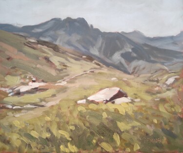 Painting titled "La Vanoise" by Karen Garnaud, Original Artwork, Oil