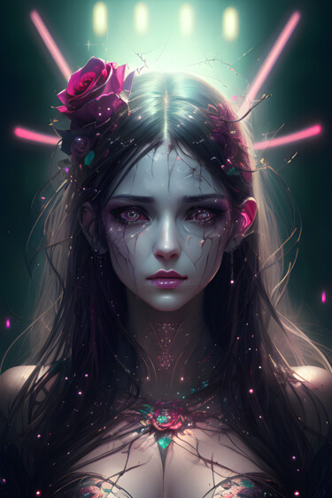 "Realm of Enigma" başlıklı Dijital Sanat Mystic Muse tarafından, Orijinal sanat, AI tarafından oluşturulan görüntü