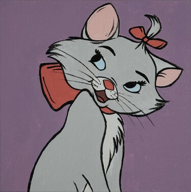 Marie the Cat Картина под названием "Marie the Cat" - Artseeker Artists, Подлинное произведение искусства, Акрил Установлен на картон