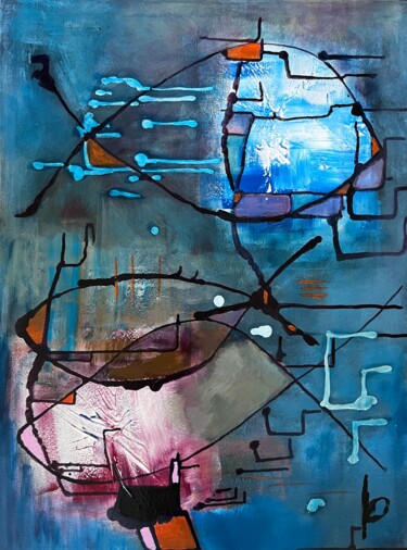 Peinture intitulée "Boréal" par Lo Doré (Lo), Œuvre d'art originale, Acrylique