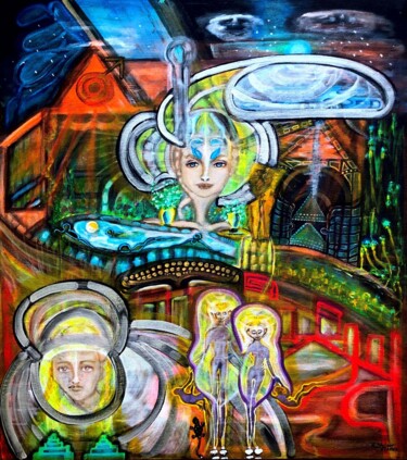 绘画 标题为“Marsleben” 由Annemarie Stelzer, 原创艺术品, 彩画