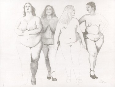 "Nr. 7 (23:44)" 图画 标题为“"Nr. 7 (23:44)"” 由Walter Roos, 原创艺术品, Silverpoint