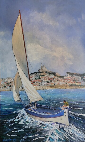 LE POINTU DE MARSEILLE Peinture intitulée "LE POINTU DE MARSEI…" par Erick Millet, Œuvre d'art originale, Acrylique