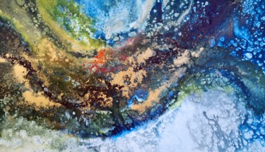 Extreme Tide Painting titled "Extreme Tide" by Eleni Denart, Original Artwork, Acrylic Mounted on Wood Stretcher frame