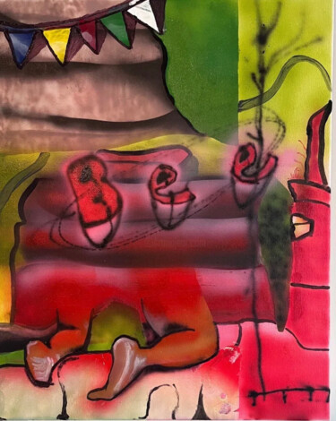 绘画 标题为“Dealership and Legs” 由Horace Phoij, 原创艺术品, 丙烯