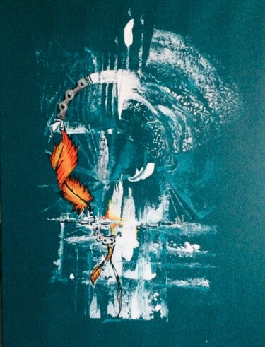 绘画 标题为“Lion” 由Sfear  Art Painting, 原创艺术品, 丙烯 安装在木质担架架上