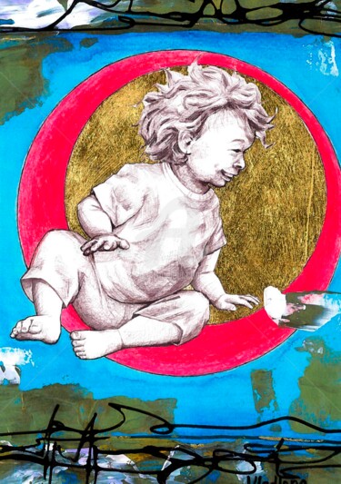 Картина под названием "Growing up" - Vladlena Dudchak, Подлинное произведение искусства, Акварель