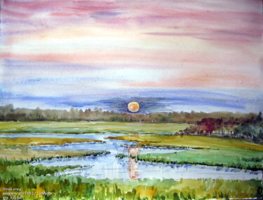 "Літній етюд" başlıklı Tablo Володимир Кудлай tarafından, Orijinal sanat, Suluboya