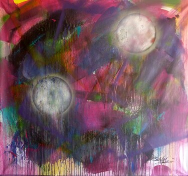 Peinture intitulée "Abstract n°2303" par Saname, Œuvre d'art originale, Bombe aérosol