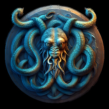 数字艺术 标题为“Kraken 01” 由Bruno Dujardin, 原创艺术品, AI生成的图像