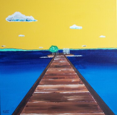 Peinture intitulée "Tableau naif acryli…" par Didier Dordeins, Œuvre d'art originale, Acrylique Monté sur Châssis en bois