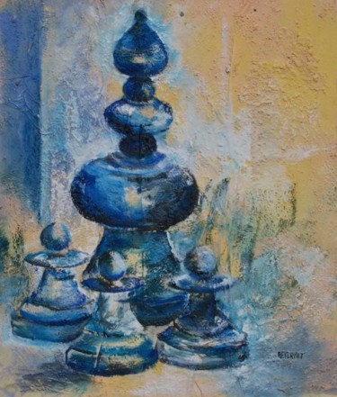 Peinture intitulée "il est fou, il est…" par Anne-Frédérique Ferret, Œuvre d'art originale, Huile