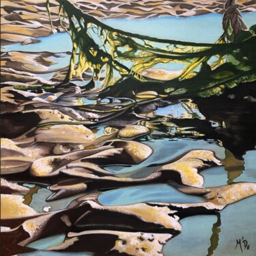 Painting titled "Méli-mélo de sable…" by M'Do, Original Artwork, Acrylic