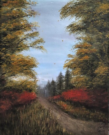 Дорога домой Painting titled "Дорога домой" by Vladimir Oshmarin, Original Artwork, Oil
